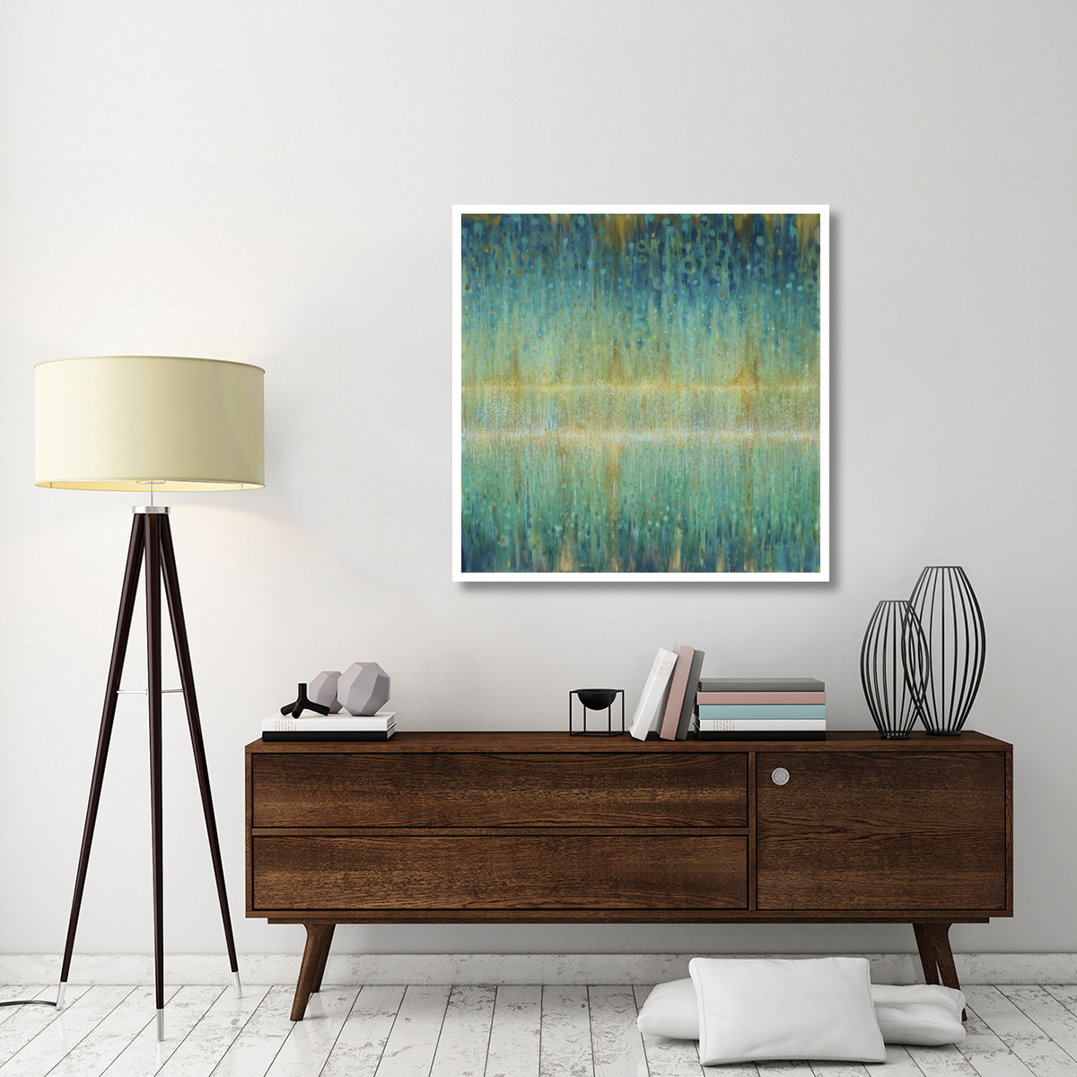 Rain Abstract I Panel -Paper Art-42&quotx42"