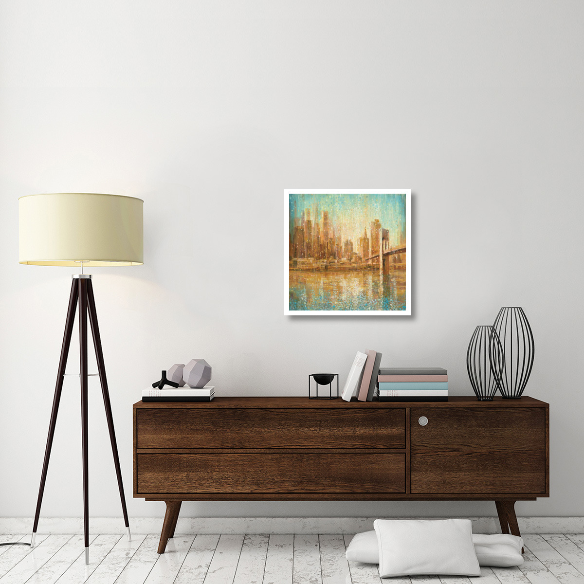 Champagne City Crop -Paper Art-26&quotx26"