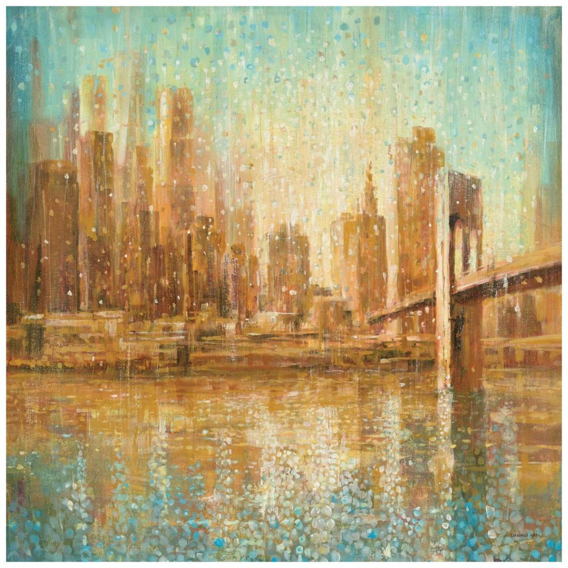 Champagne City Crop -Paper Art-42&quotx42"