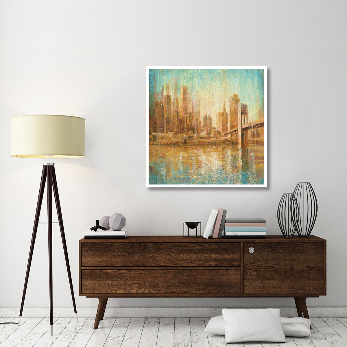 Champagne City Crop -Paper Art-42&quotx42"
