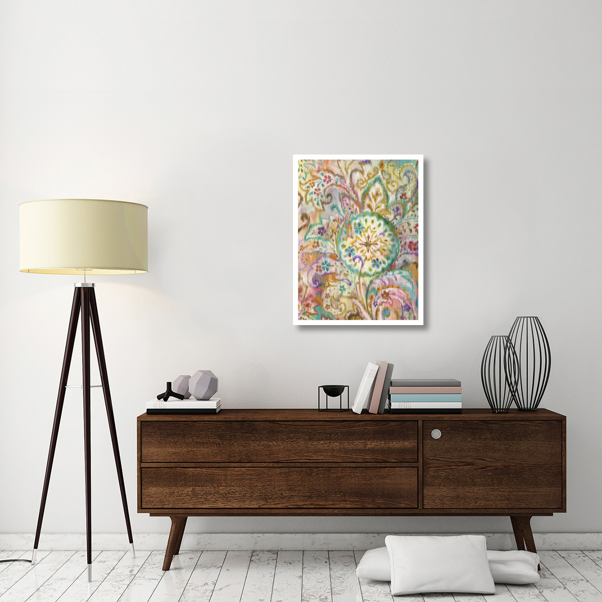 Boho Paisley I -Paper Art-26&quotx34"