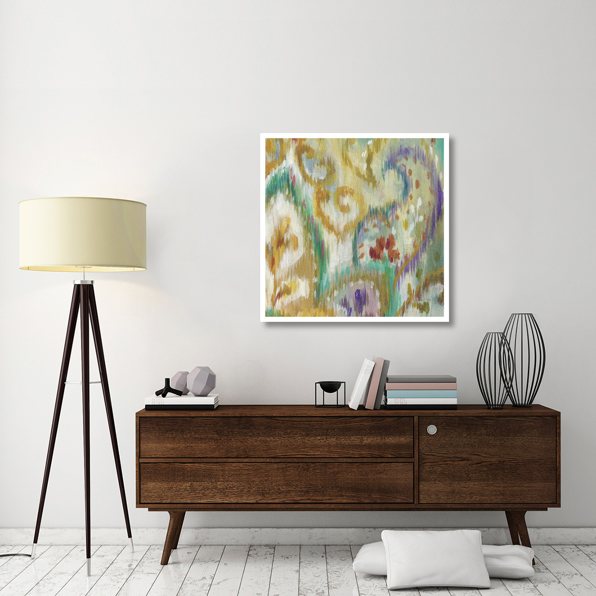 Boho Paisley IV -Paper Art-38&quotx38"