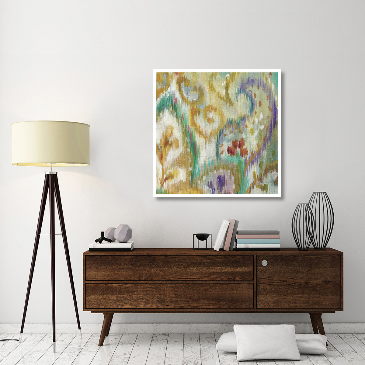 Boho Paisley IV -Paper Art-42&quotx42"