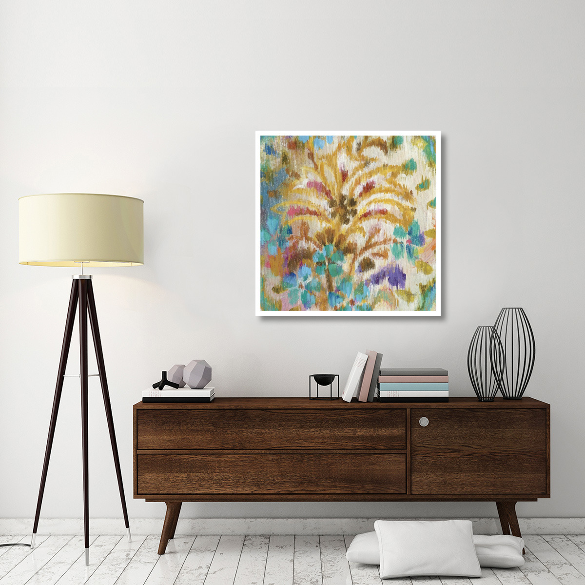 Boho Paisley VI -Paper Art-38&quotx38"