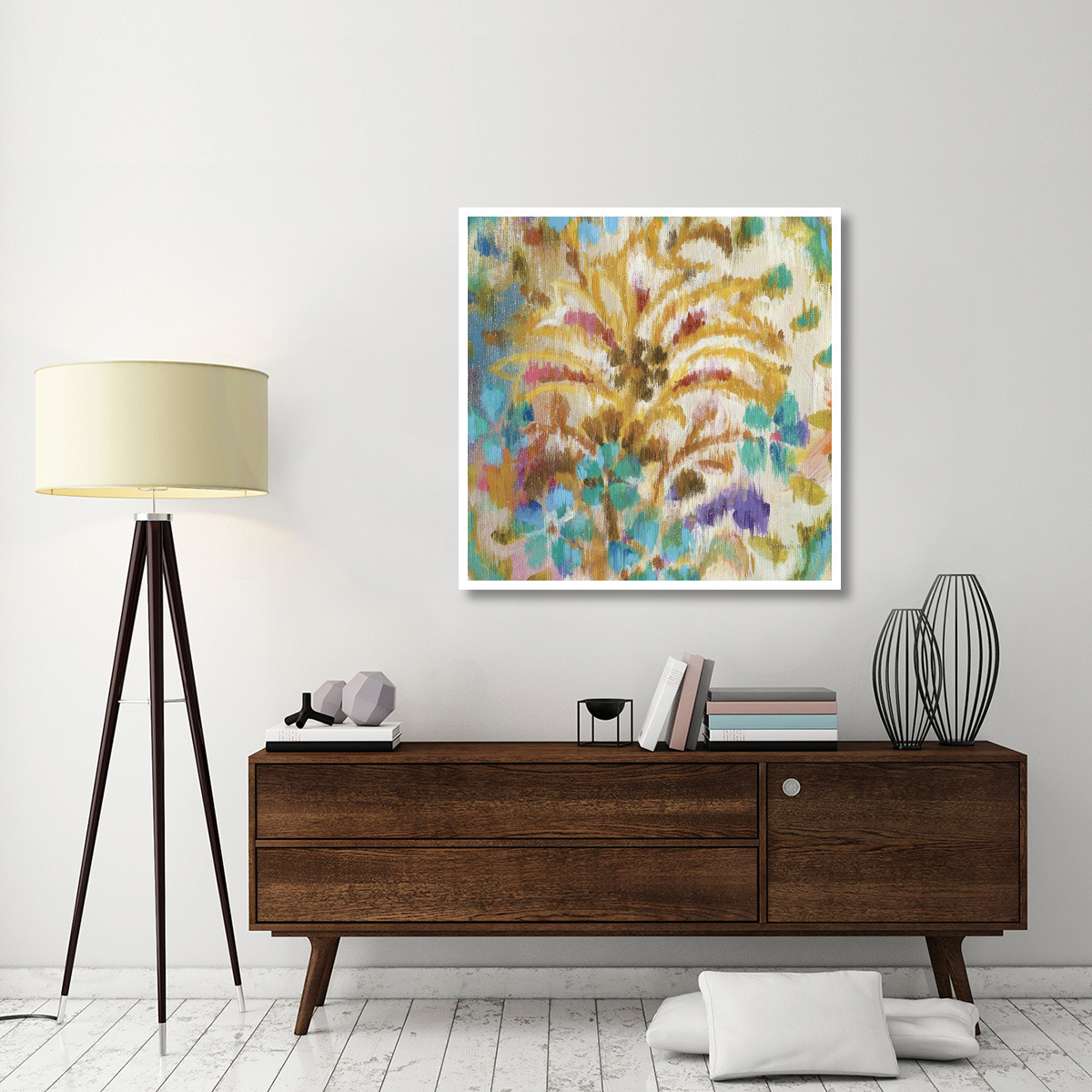 Boho Paisley VI -Paper Art-42&quotx42"