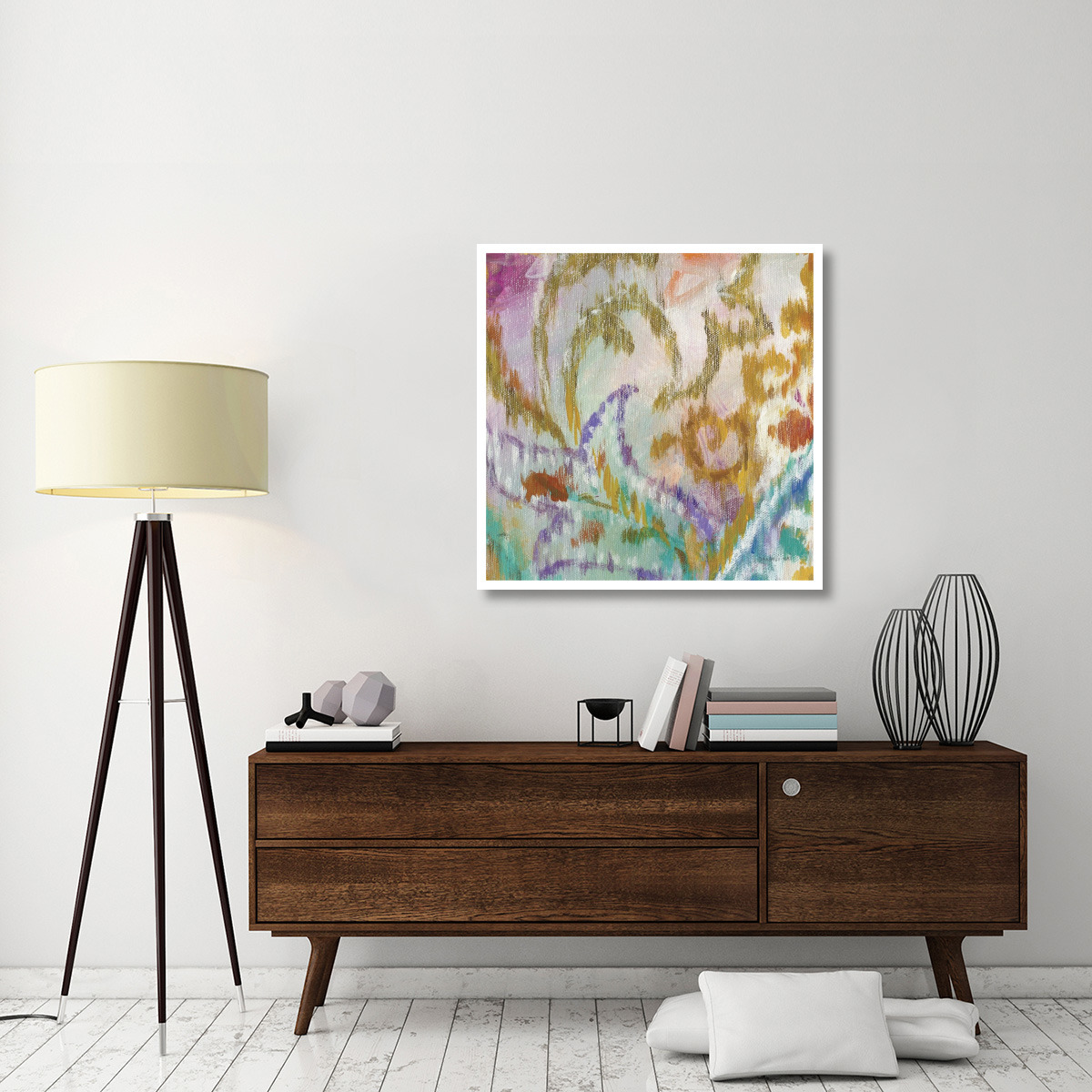 Boho Paisley VIII -Paper Art-38&quotx38"