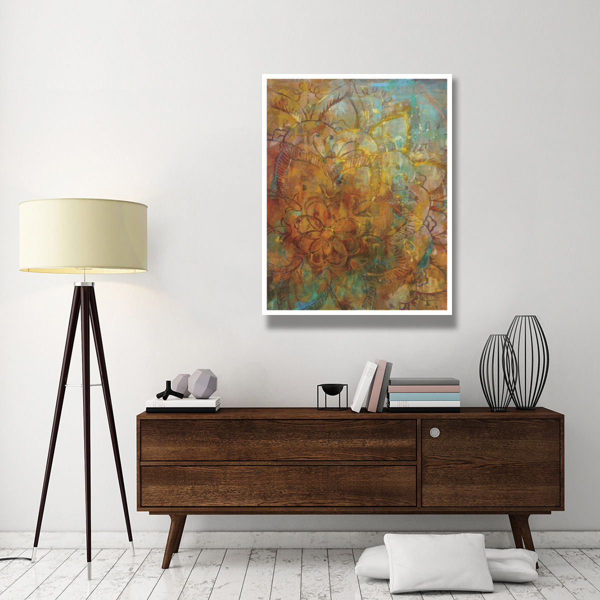Bohemian Abstract -Paper Art-38&quotx50"