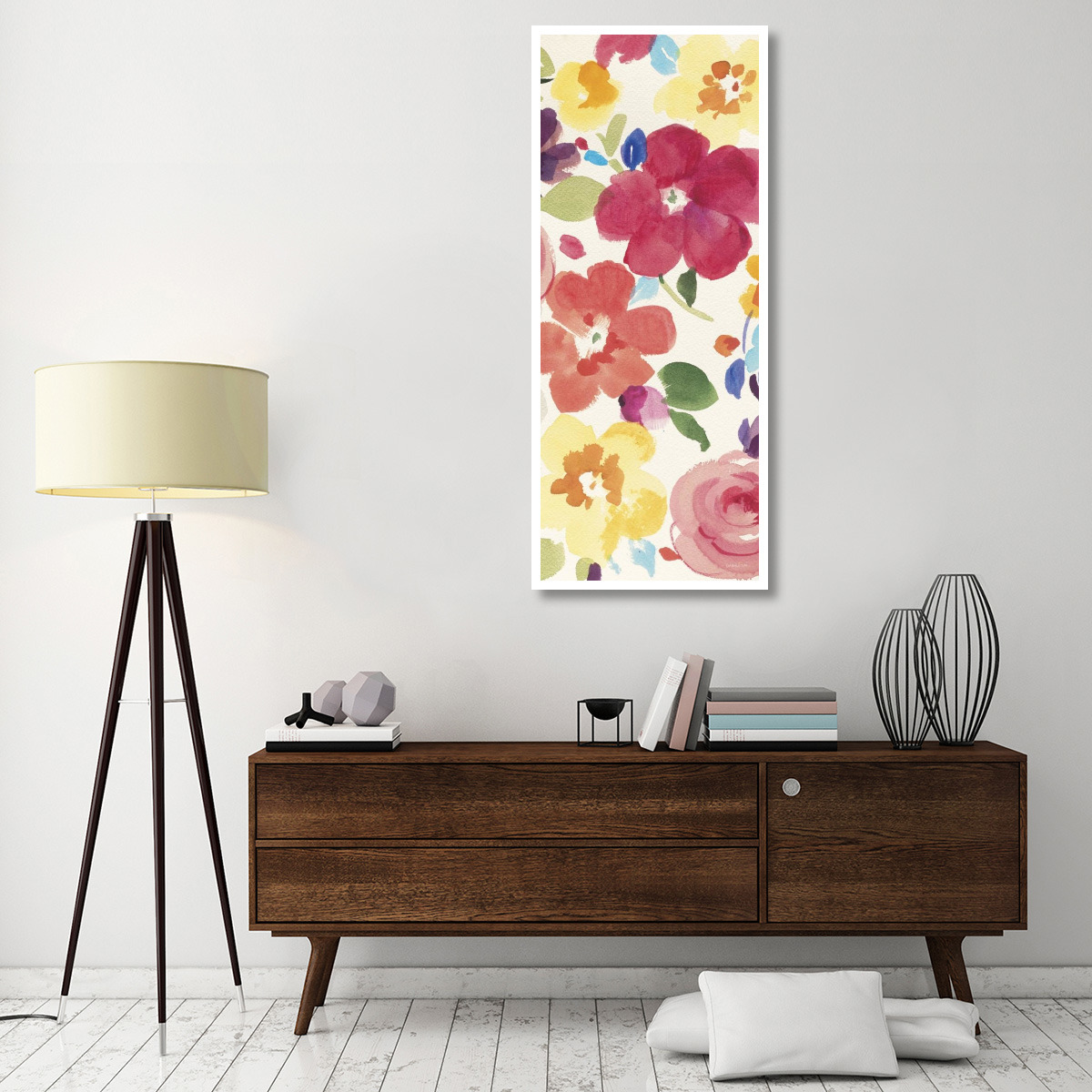 Popping Florals III -Paper Art-26&quotx62"