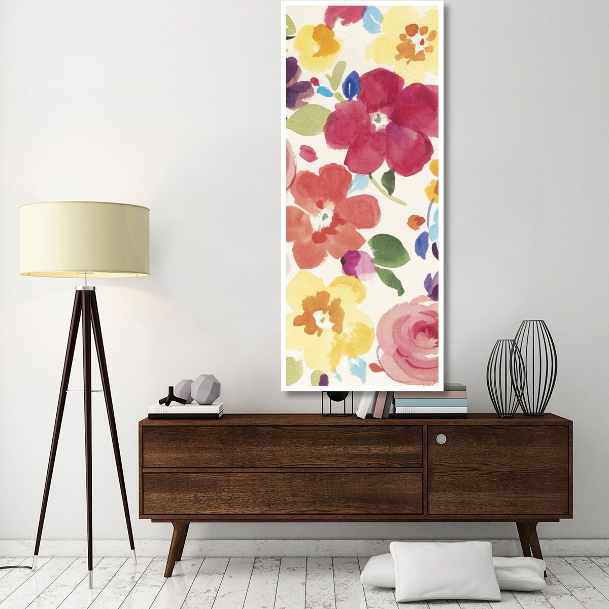 Popping Florals III -Paper Art-32&quotx77"