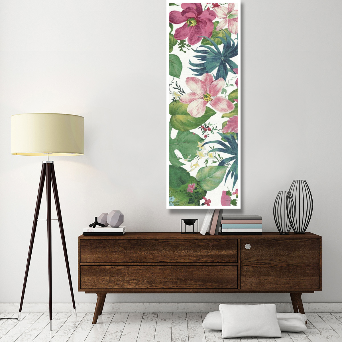 Tropical Dream Bright on White II -Paper Art-26&quotx74"