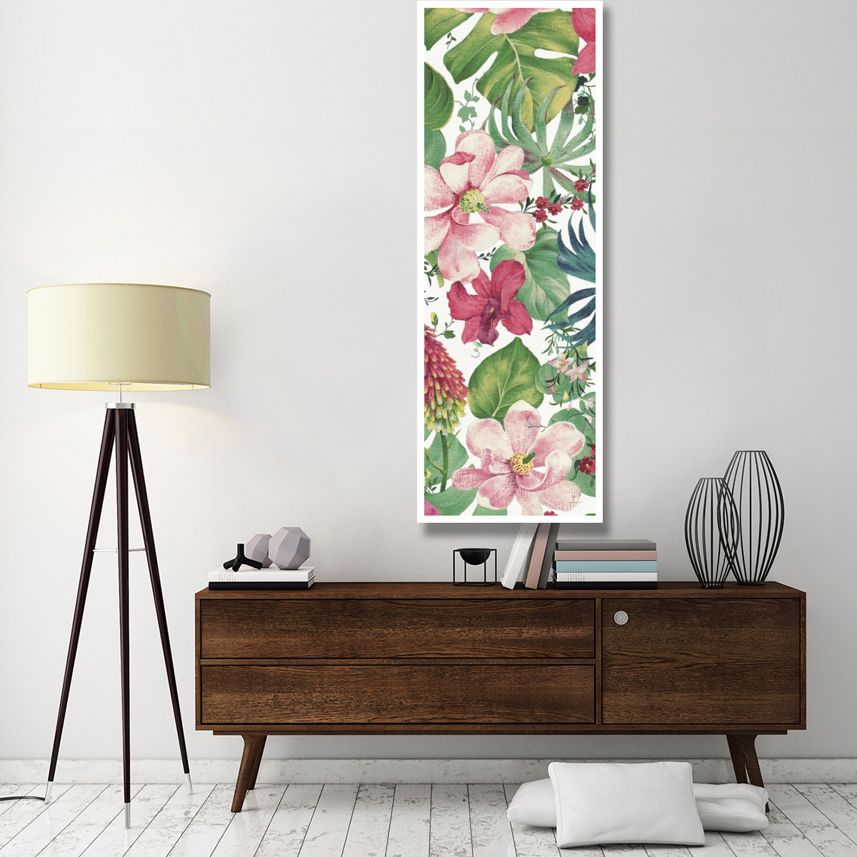 Tropical Dream Bright on White III -Paper Art-26&quotx74"