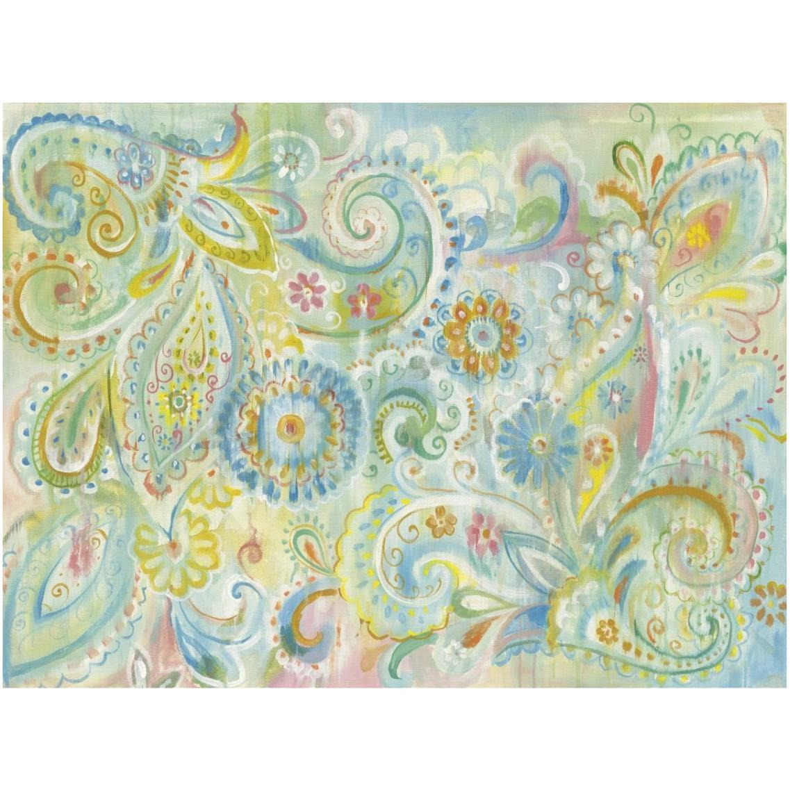 Spring Dream Paisley -Paper Art-34&quotx26"