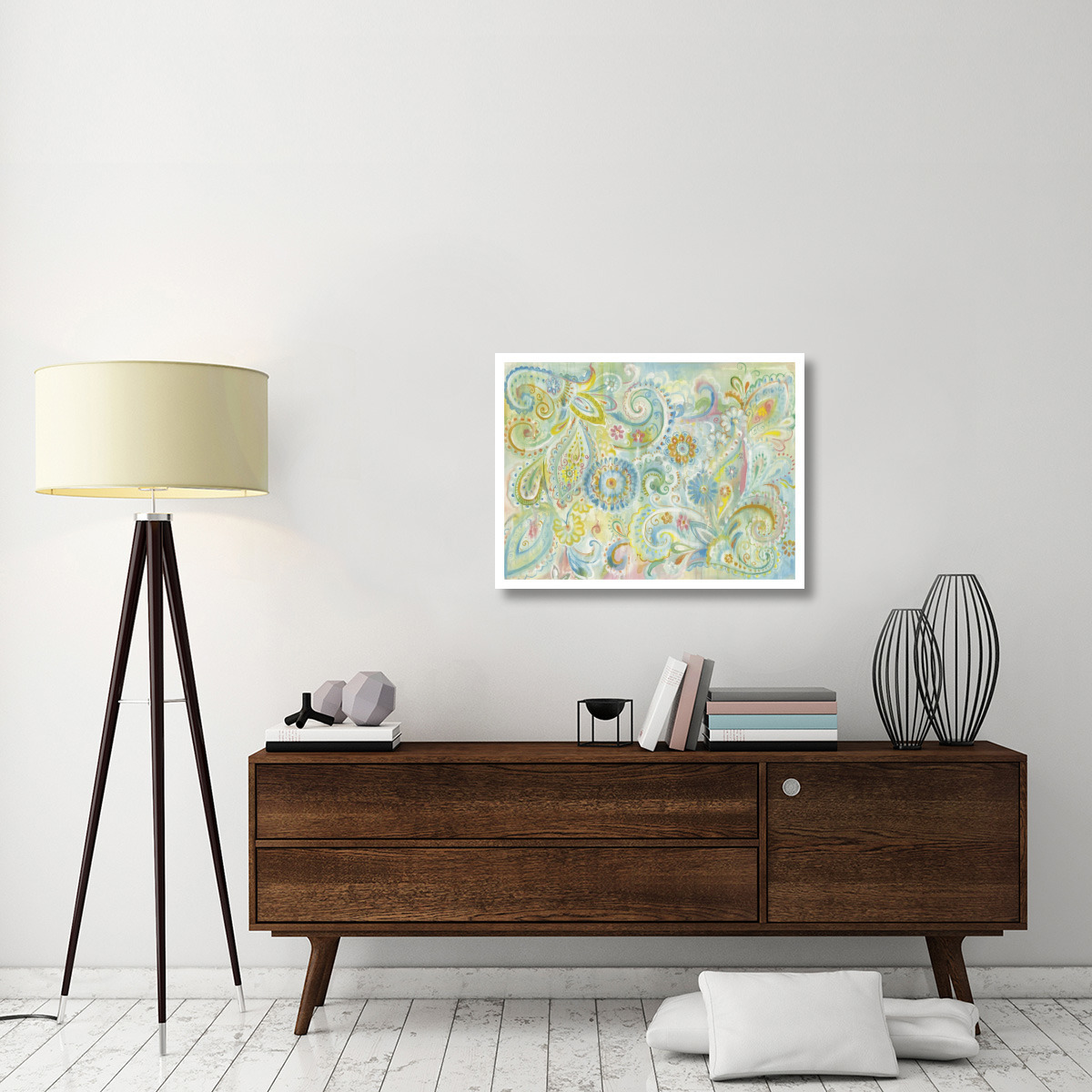 Spring Dream Paisley -Paper Art-34&quotx26"