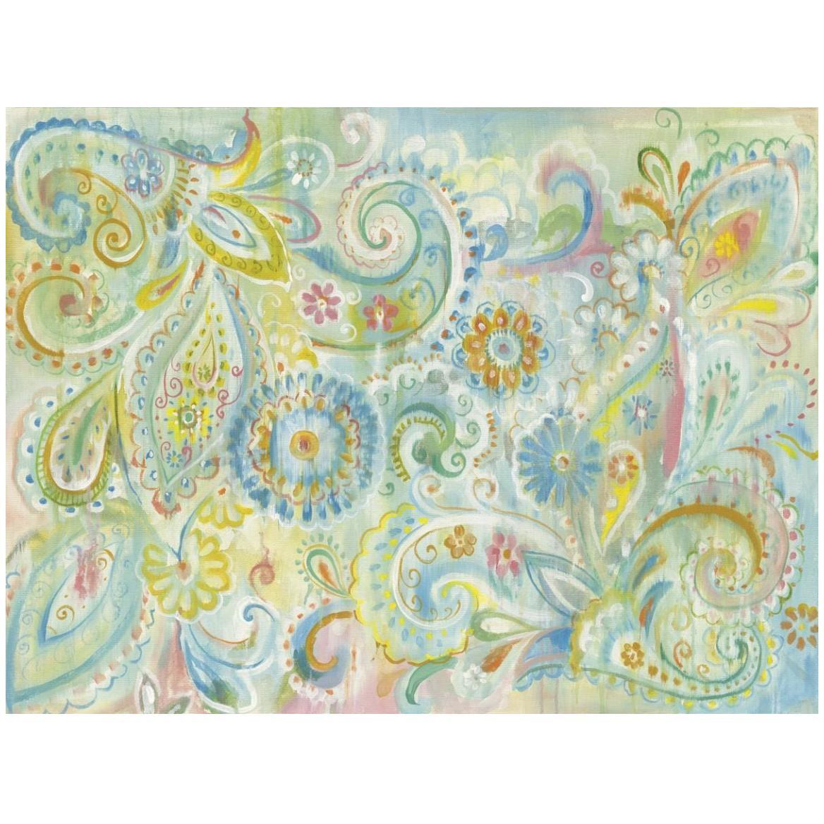 Spring Dream Paisley -Paper Art-50&quotx38"