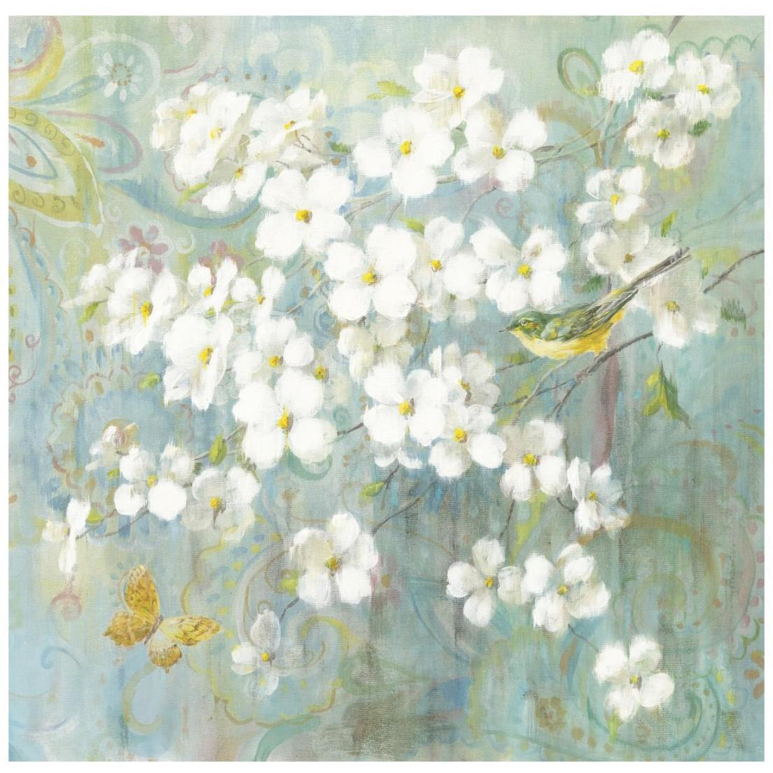 Spring Dream I Butterfly and Bird -Paper Art-20&quotx20"