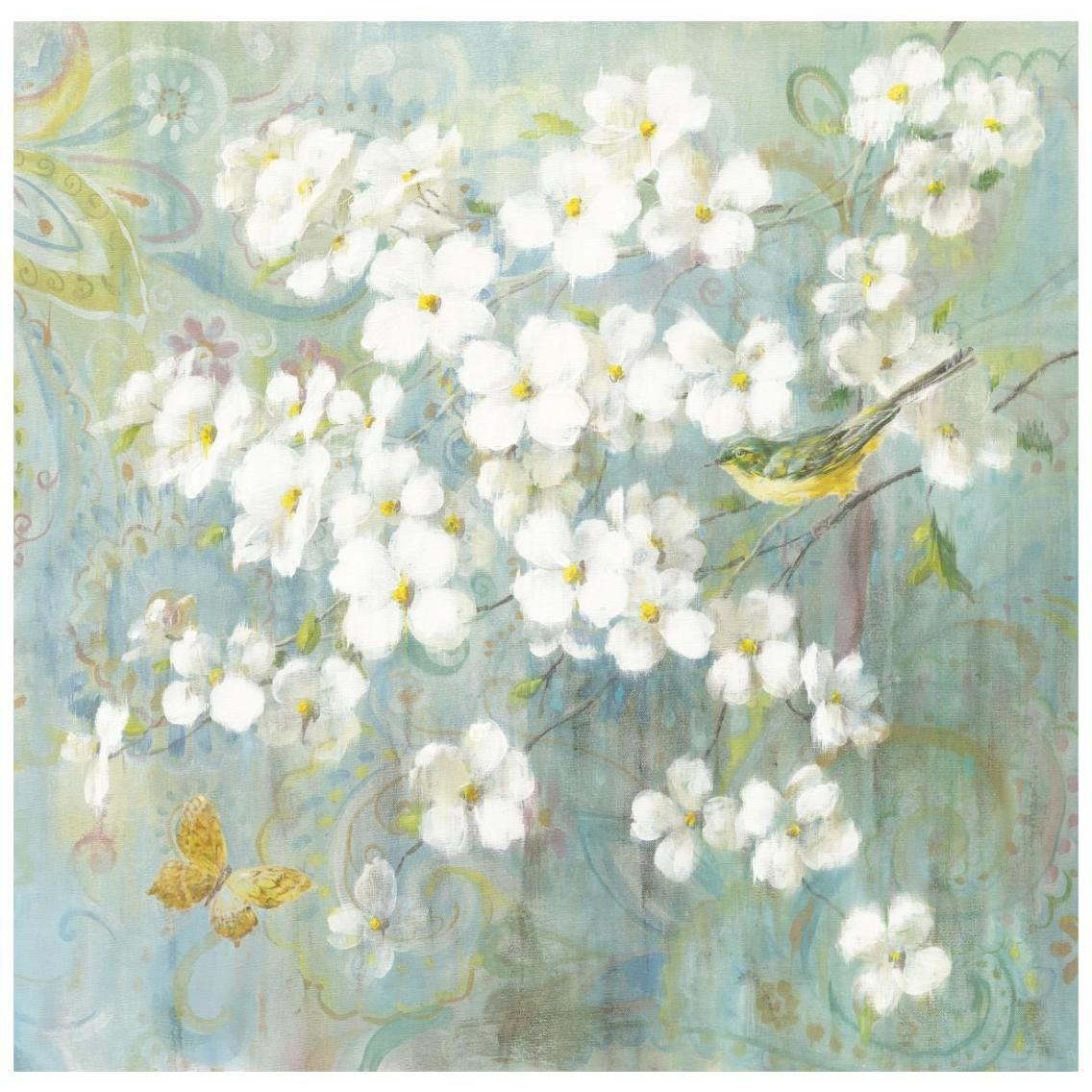 Spring Dream I Butterfly and Bird -Paper Art-26&quotx26"