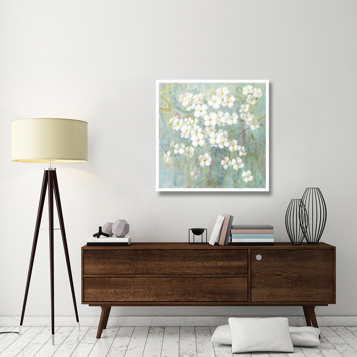 Spring Dream I Paisley -Paper Art-38&quotx38"