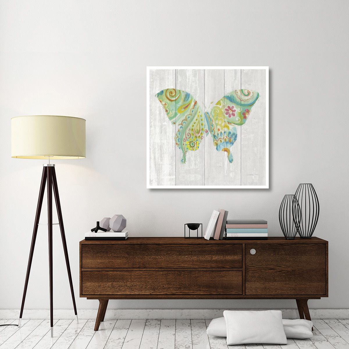 Spring Dream Paisley VIII -Paper Art-42&quotx42"