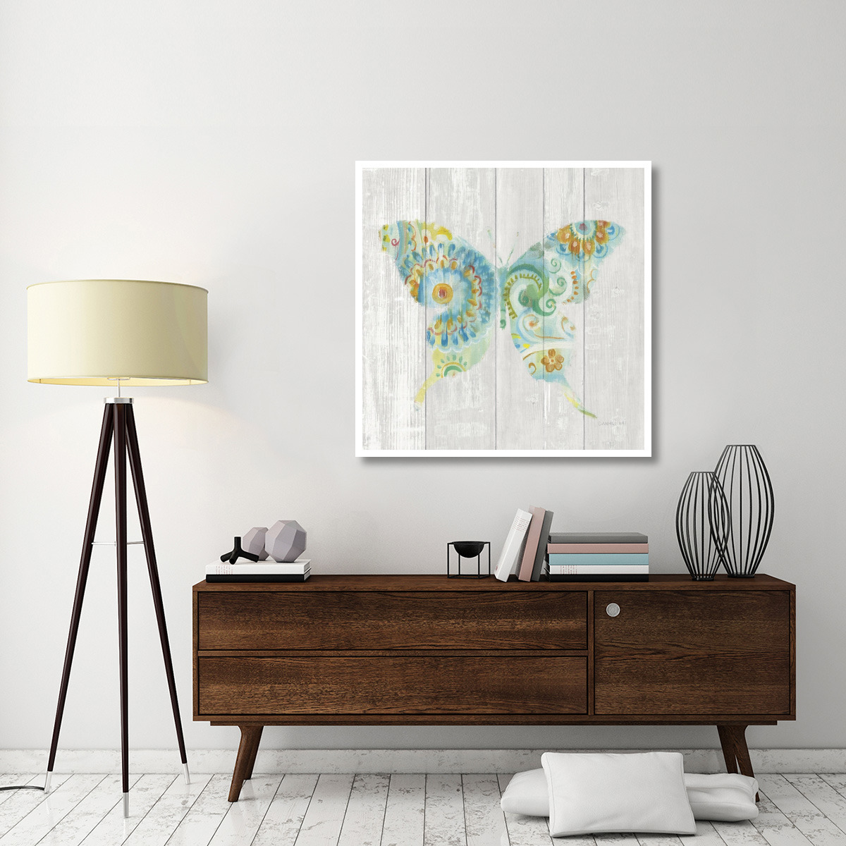 Spring Dream Paisley IX -Paper Art-42&quotx42"