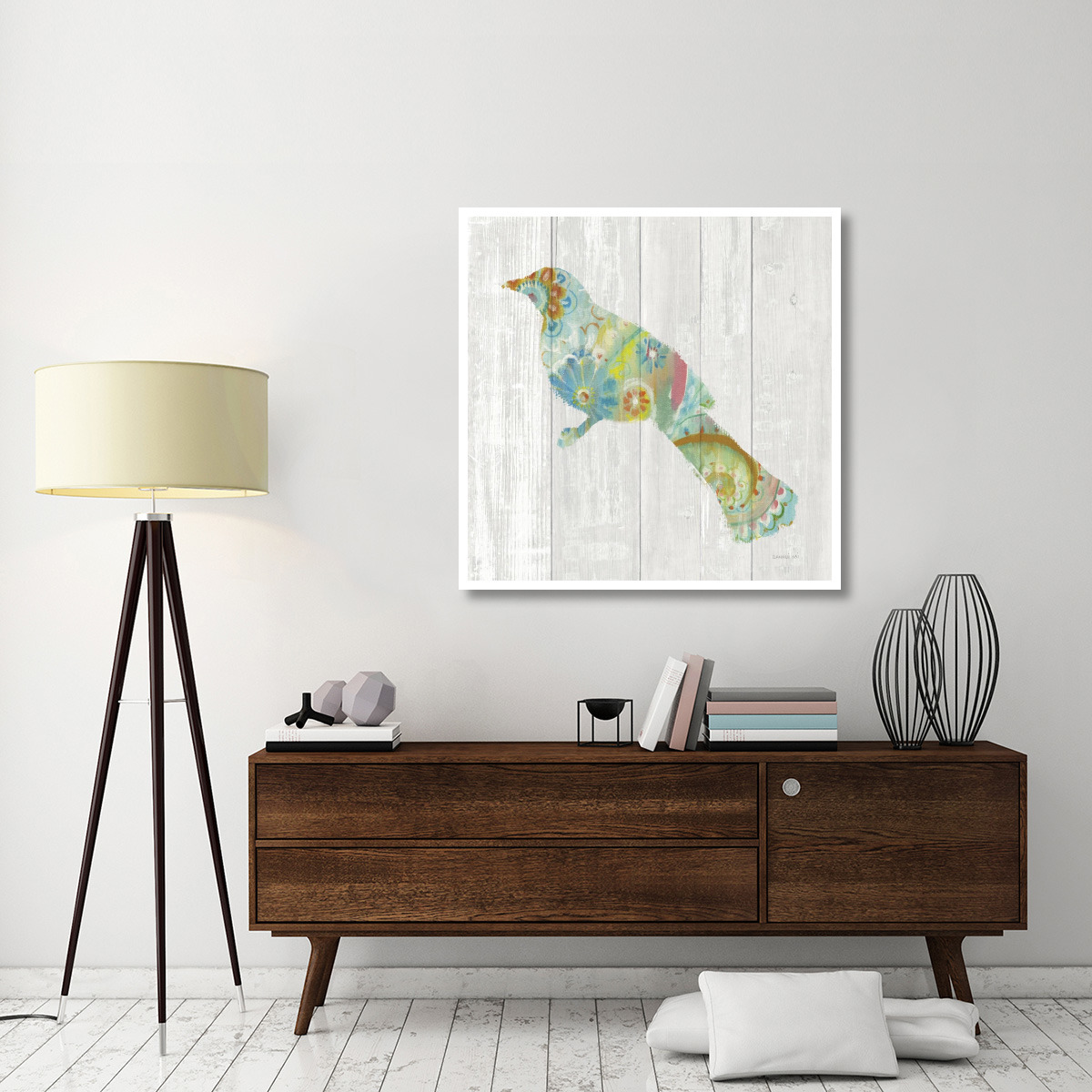 Spring Dream Paisley XI -Paper Art-42&quotx42"