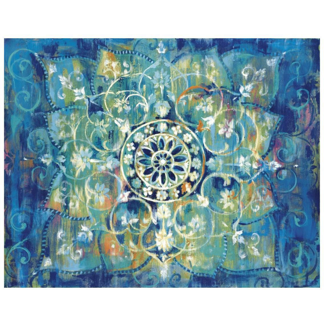 Mandala in Blue I Bright -Paper Art-26&quotx22"