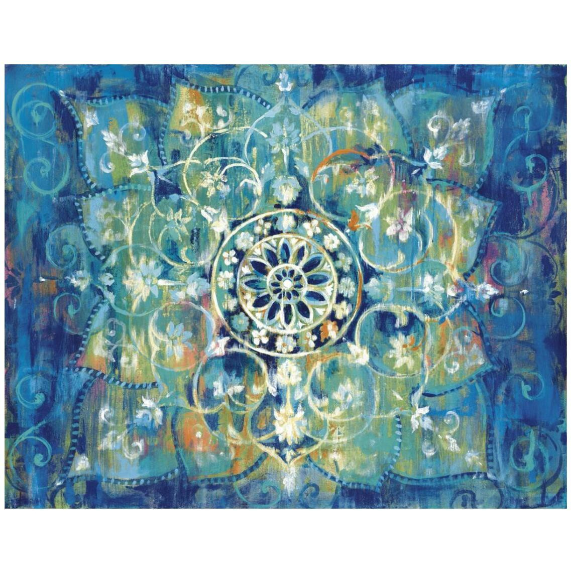 Mandala in Blue I Bright -Paper Art-30&quotx24"