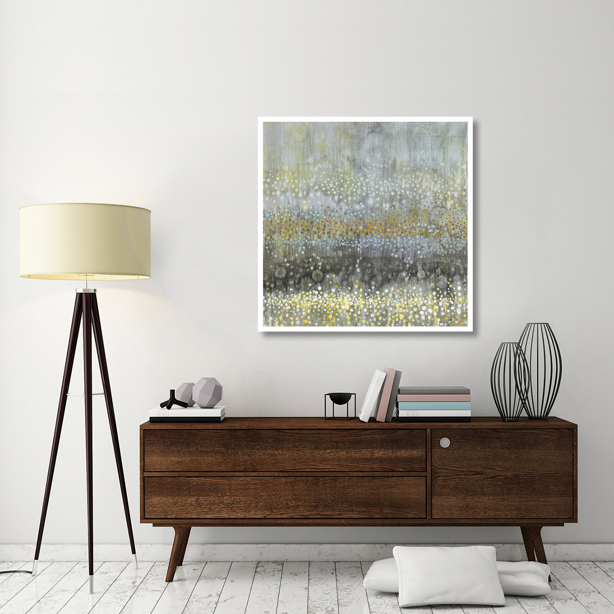 Rain Abstract III -Paper Art-42&quotx42"