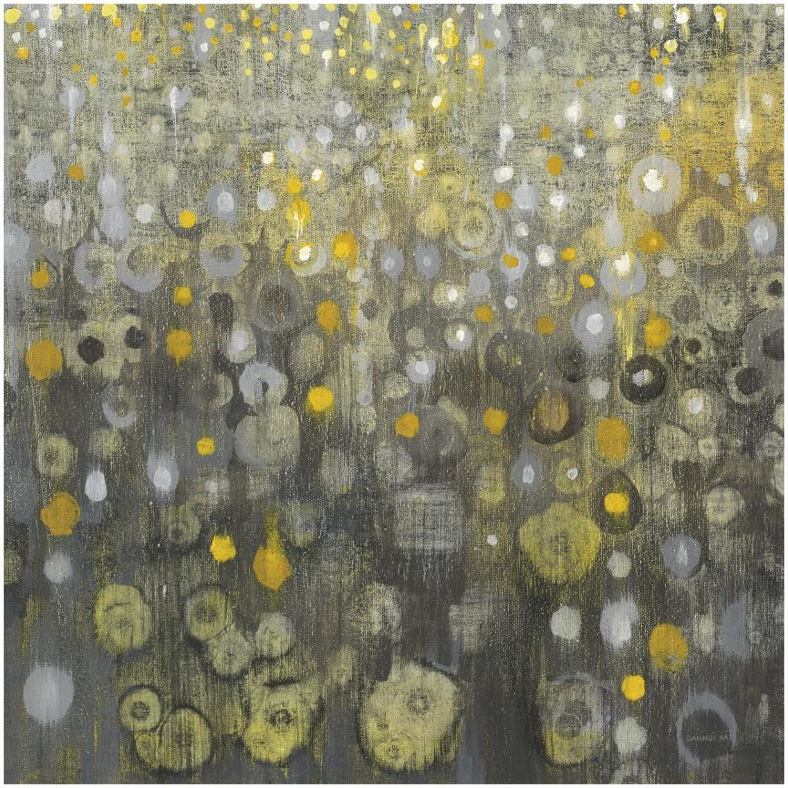 Rain Abstract V -Paper Art-32&quotx32"