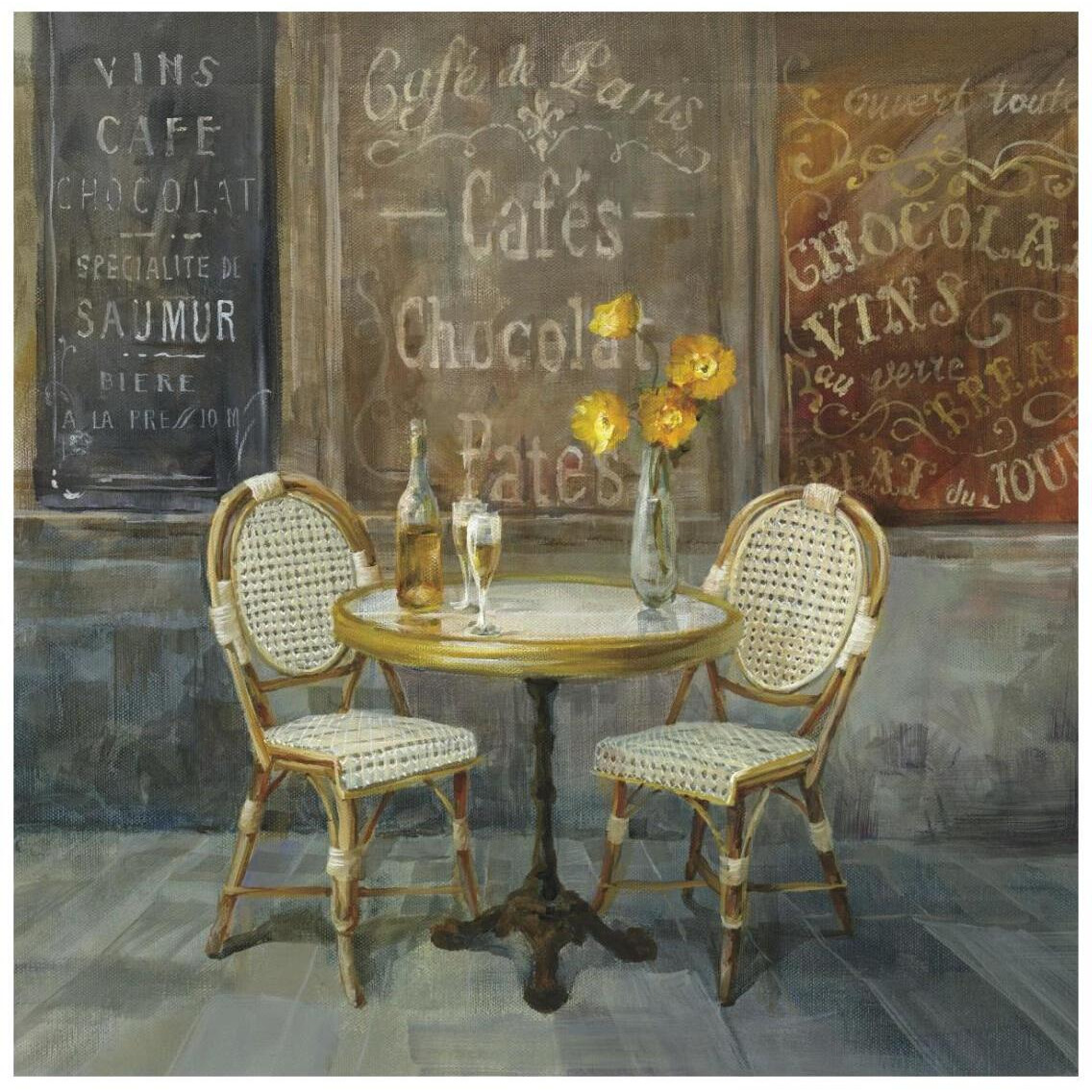 French Cafe -Paper Art-26&quotx26"