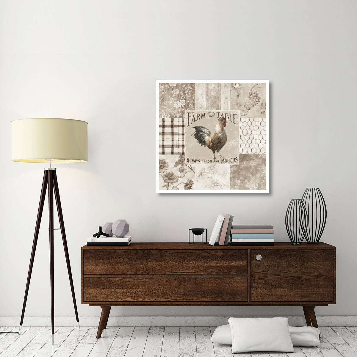 Farm Nostalgia I Neutral -Paper Art-38&quotx38"
