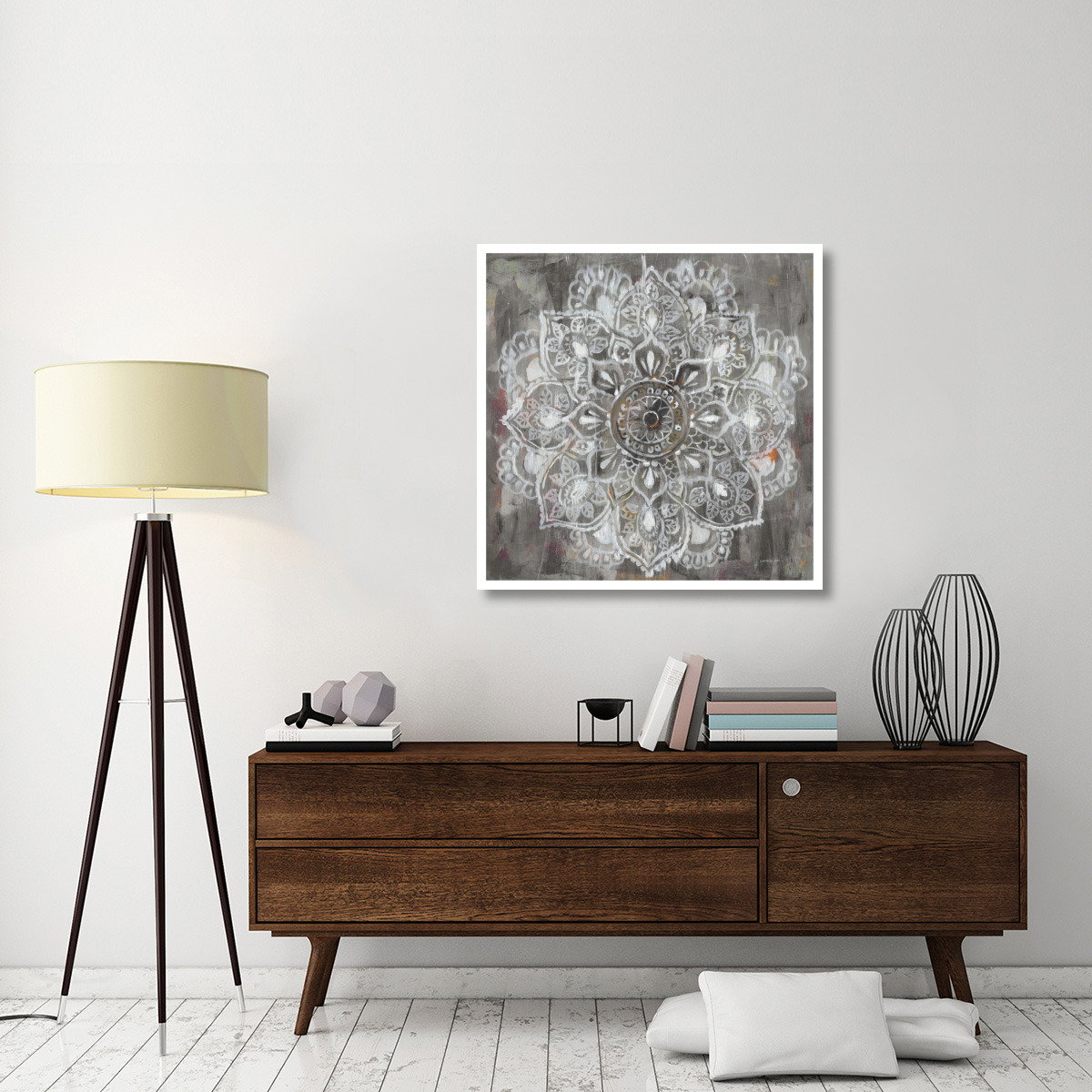 Mandala in Neutral II -Paper Art-38&quotx38"