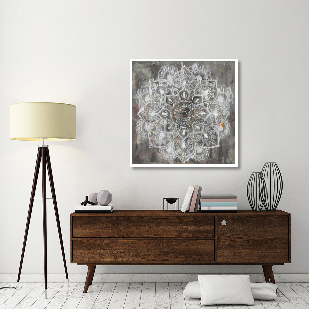 Mandala in Neutral II -Paper Art-42&quotx42"