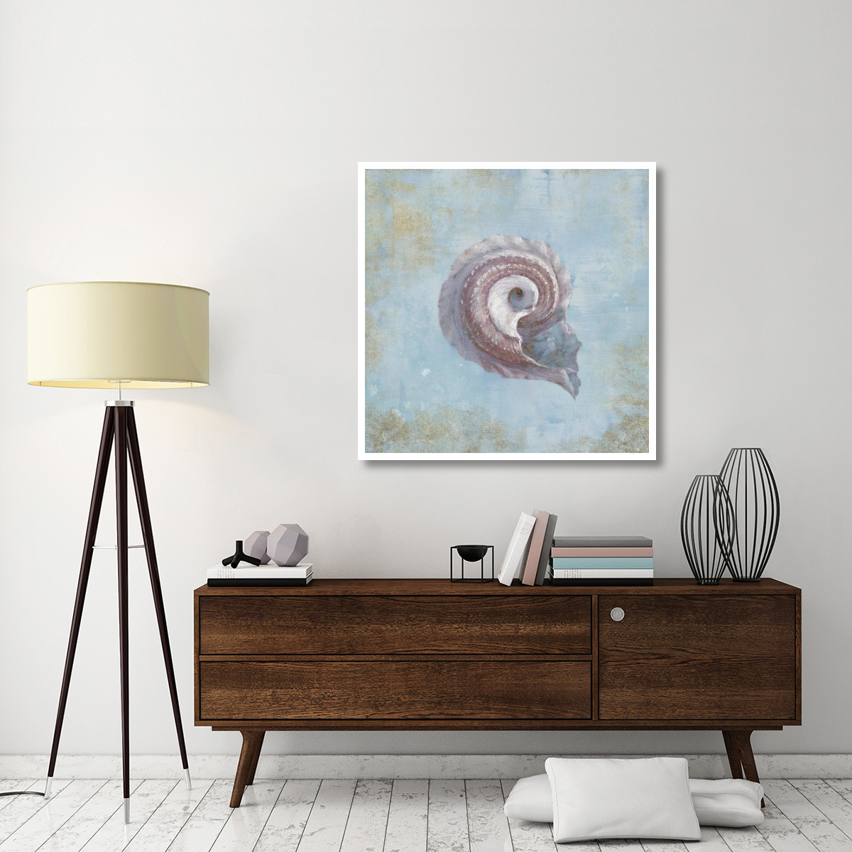 Treasures from the Sea III Watercolor -Paper Art-42&quotx42"