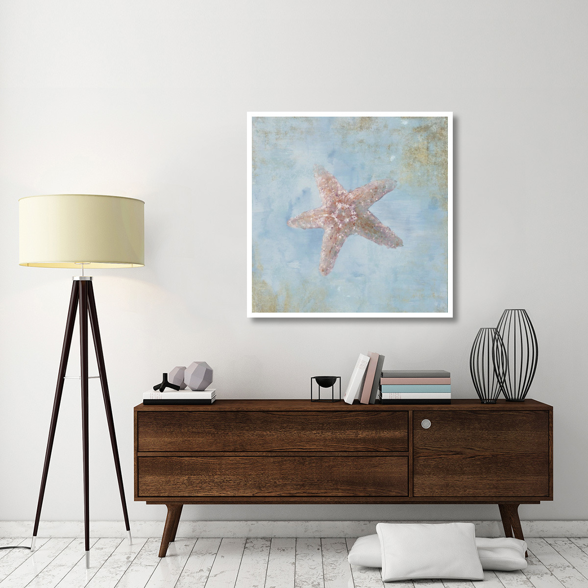 Treasures from the Sea IV Watercolor -Paper Art-42&quotx42"