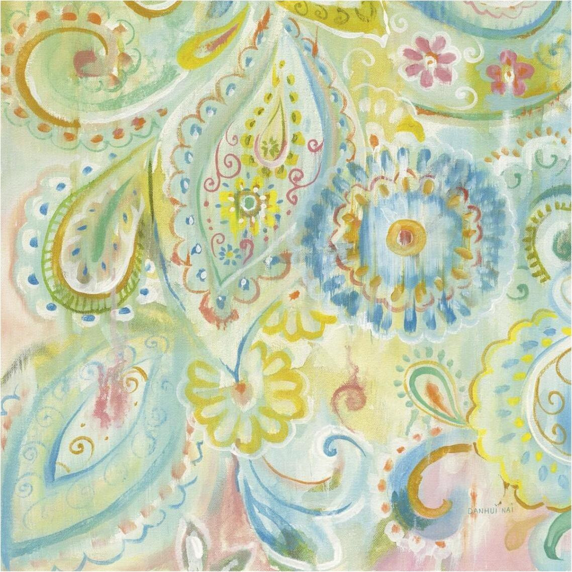 Spring Dream Paisley XII -Paper Art-38&quotx38"