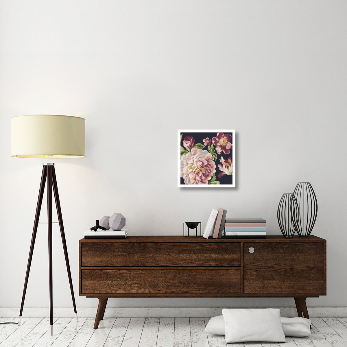 Mixed Floral IV Crop I Pastel -Paper Art-20&quotx20"