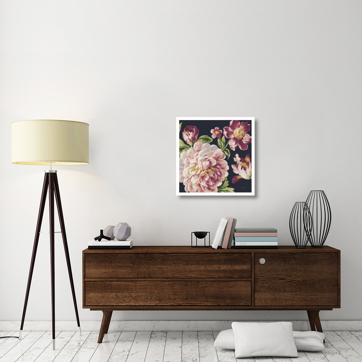Mixed Floral IV Crop I Pastel -Paper Art-26&quotx26"