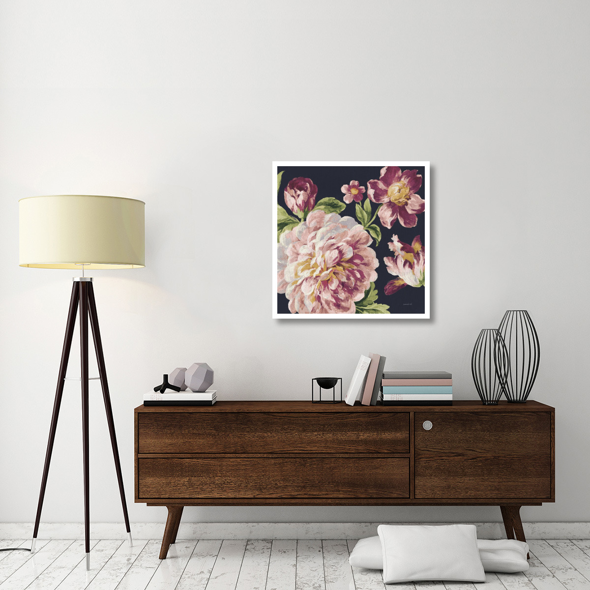 Mixed Floral IV Crop I Pastel -Paper Art-32&quotx32"