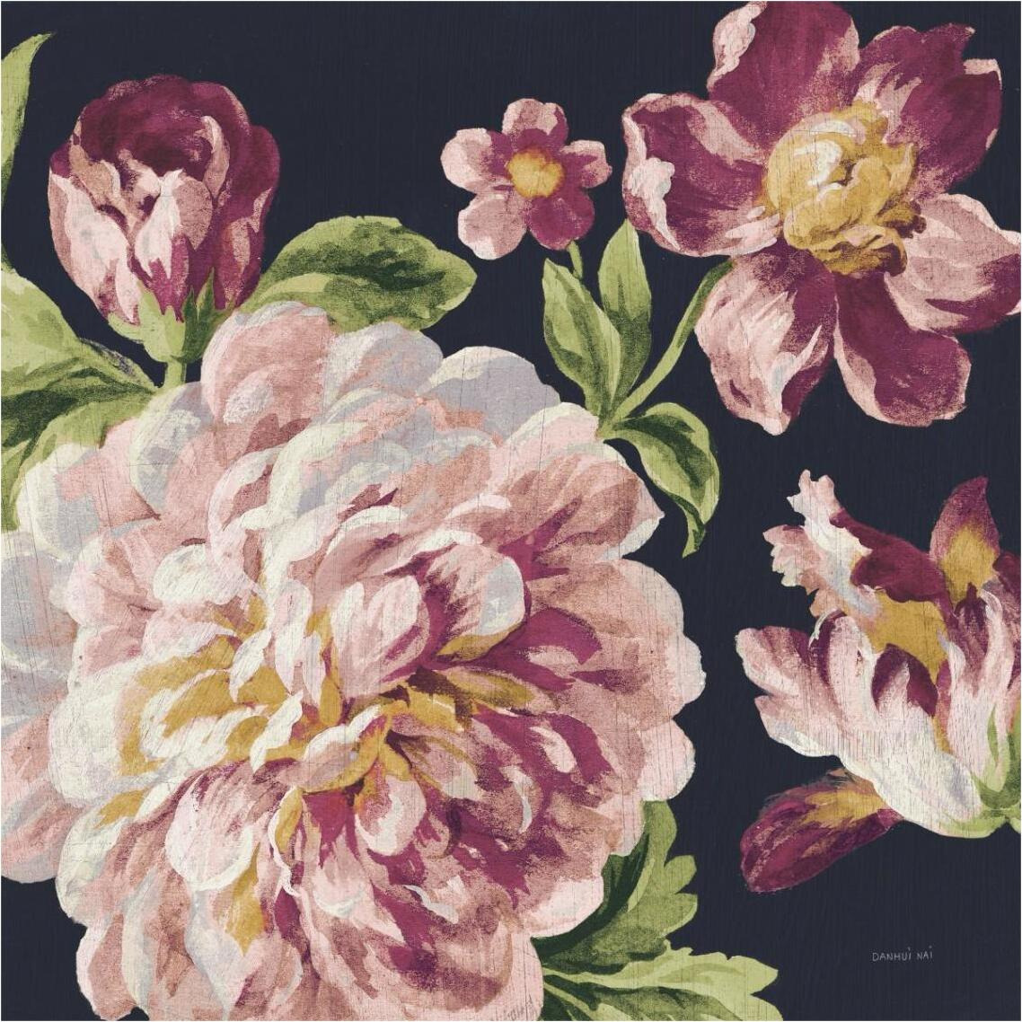Mixed Floral IV Crop I Pastel -Paper Art-38&quotx38"