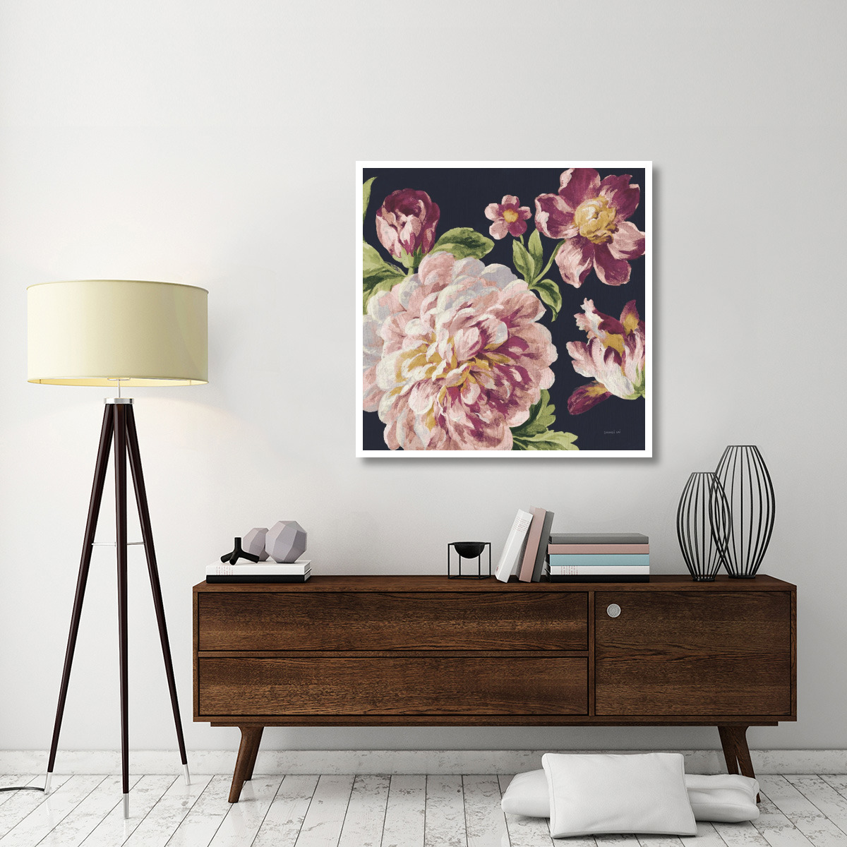Mixed Floral IV Crop I Pastel -Paper Art-42&quotx42"