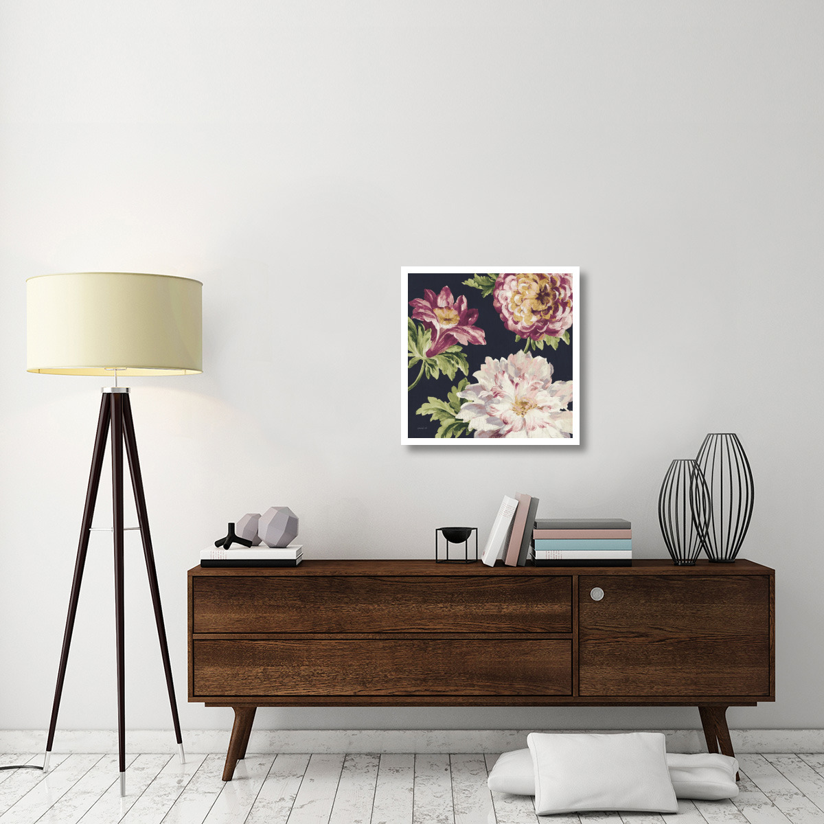 Mixed Floral IV Crop II Pastel -Paper Art-26&quotx26"