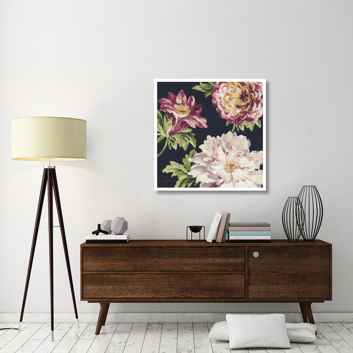 Mixed Floral IV Crop II Pastel -Paper Art-38&quotx38"