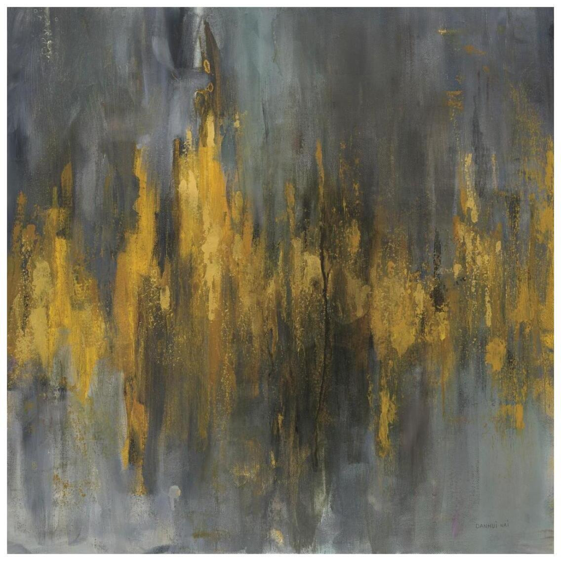 Black and Gold Abstract -Paper Art-26&quotx26"