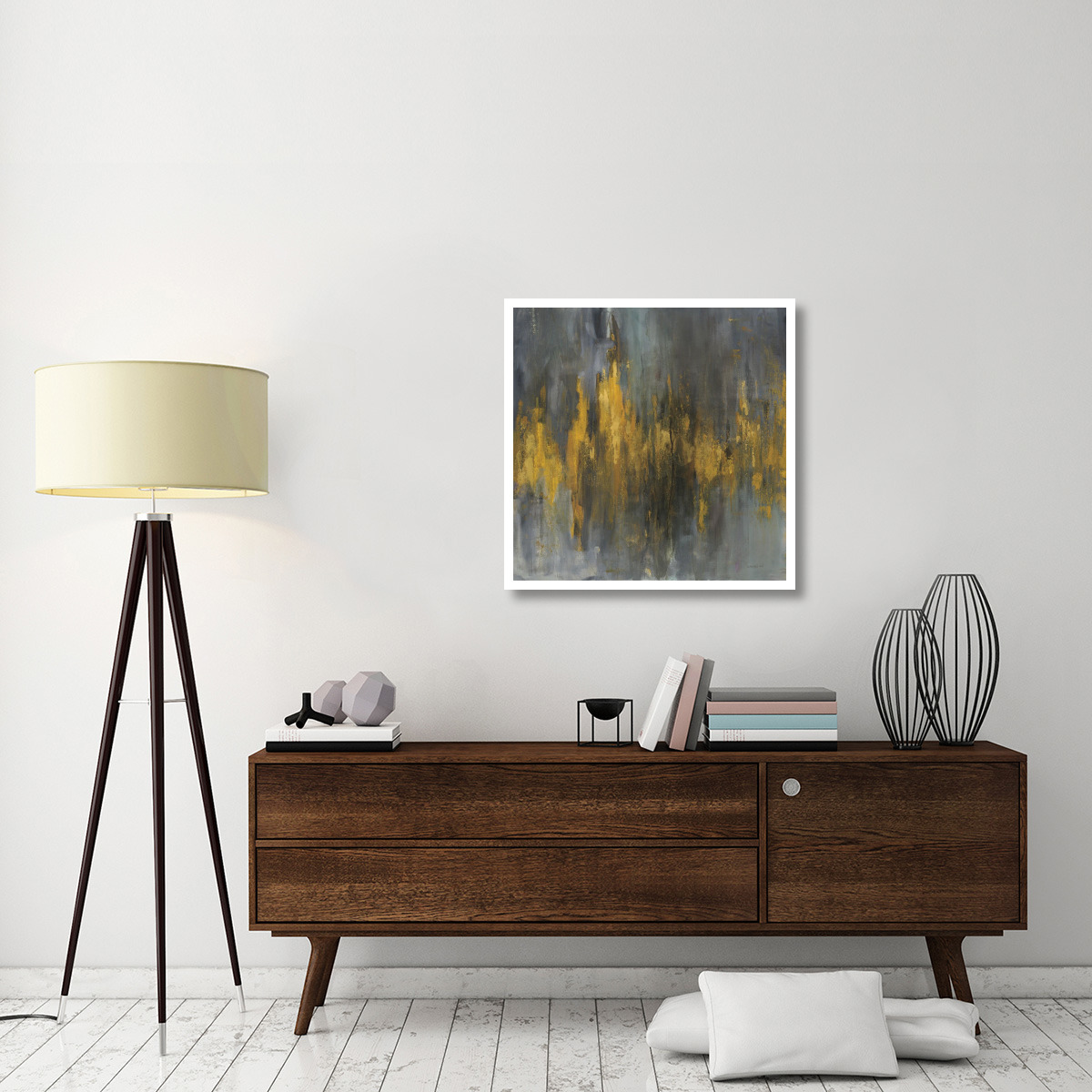 Black and Gold Abstract -Paper Art-32&quotx32"