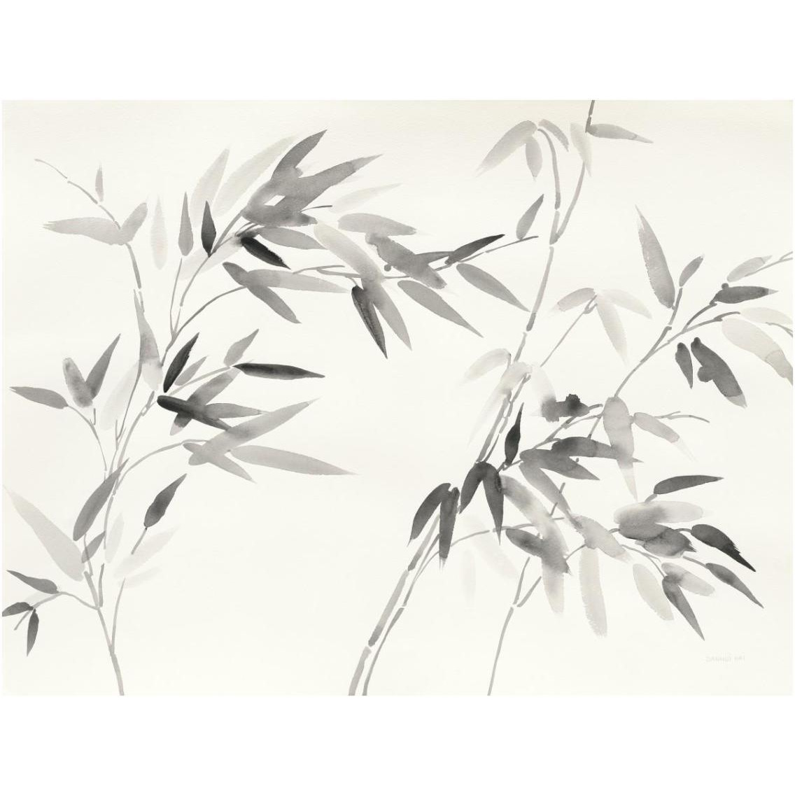 Bamboo Leaves I -Paper Art-18&quotx14"