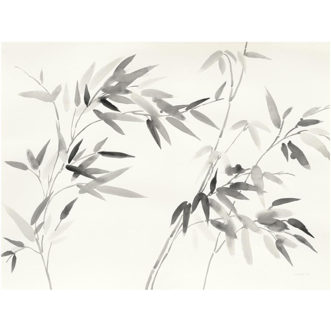 Bamboo Leaves I -Paper Art-34&quotx26"