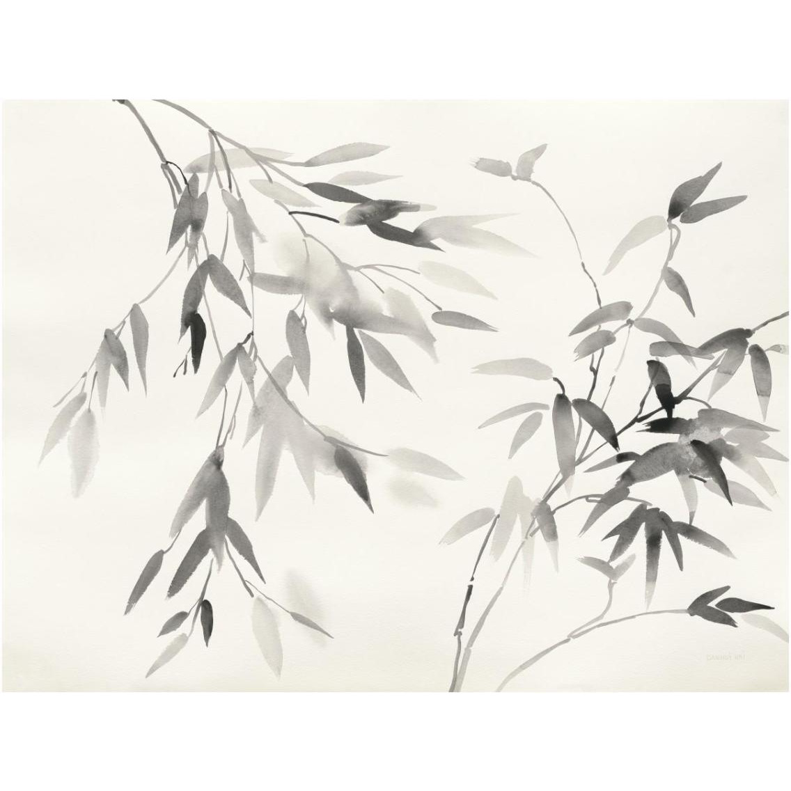 Bamboo Leaves II -Paper Art-18&quotx14"