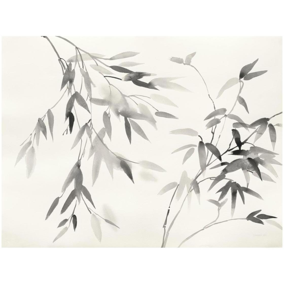 Bamboo Leaves II -Paper Art-26&quotx20"
