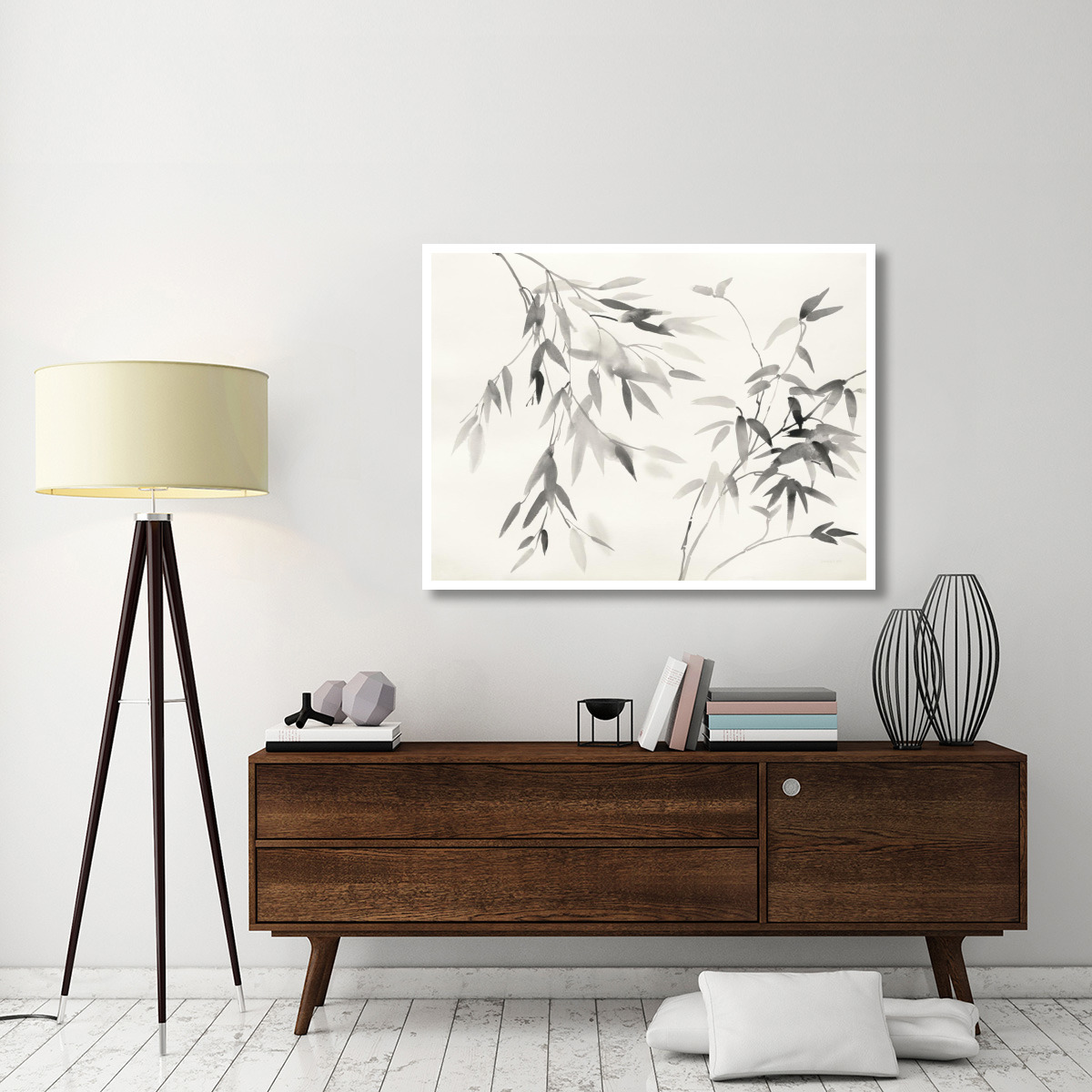 Bamboo Leaves II -Paper Art-50&quotx38"