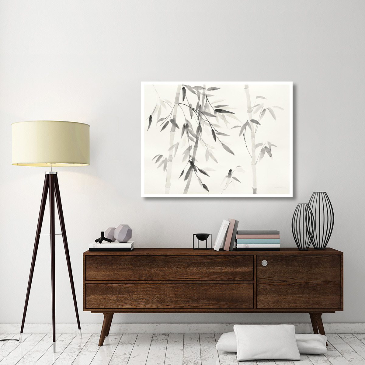 Bamboo Leaves III -Paper Art-50&quotx38"